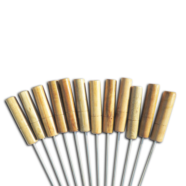 4 mm Diameter Barbecue Skewers Long Wooden Handle