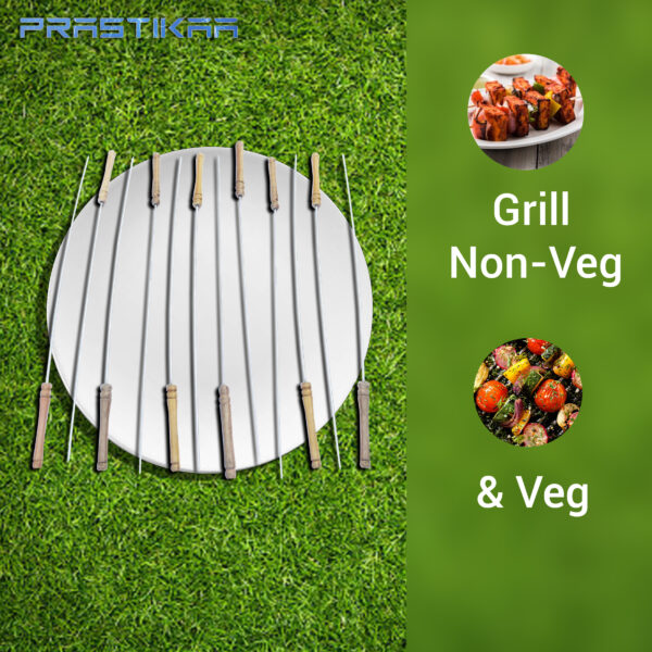 3 mm Diameter Thin Wooden Handle Barbecue Skewers